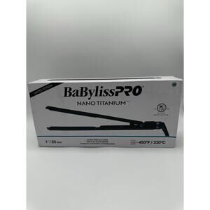 BaBylissPRO Nano Titanium Flat Iron Hair Straightener, 1" Digital Iron Black